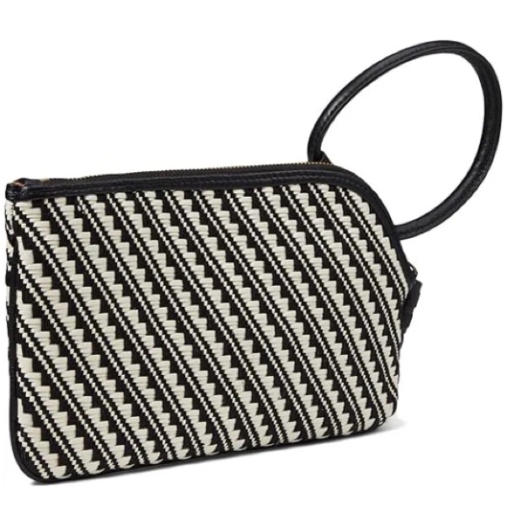 NWT Hobo Sable Black and White Weave Wristlet - Picture 2 of 9